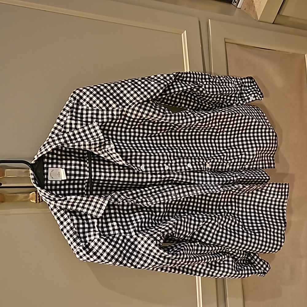Women's checked button down